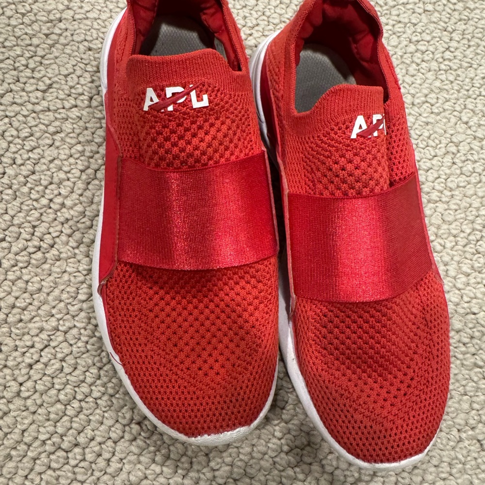 APL Red Slip-On Sneakers with Breathable Mesh